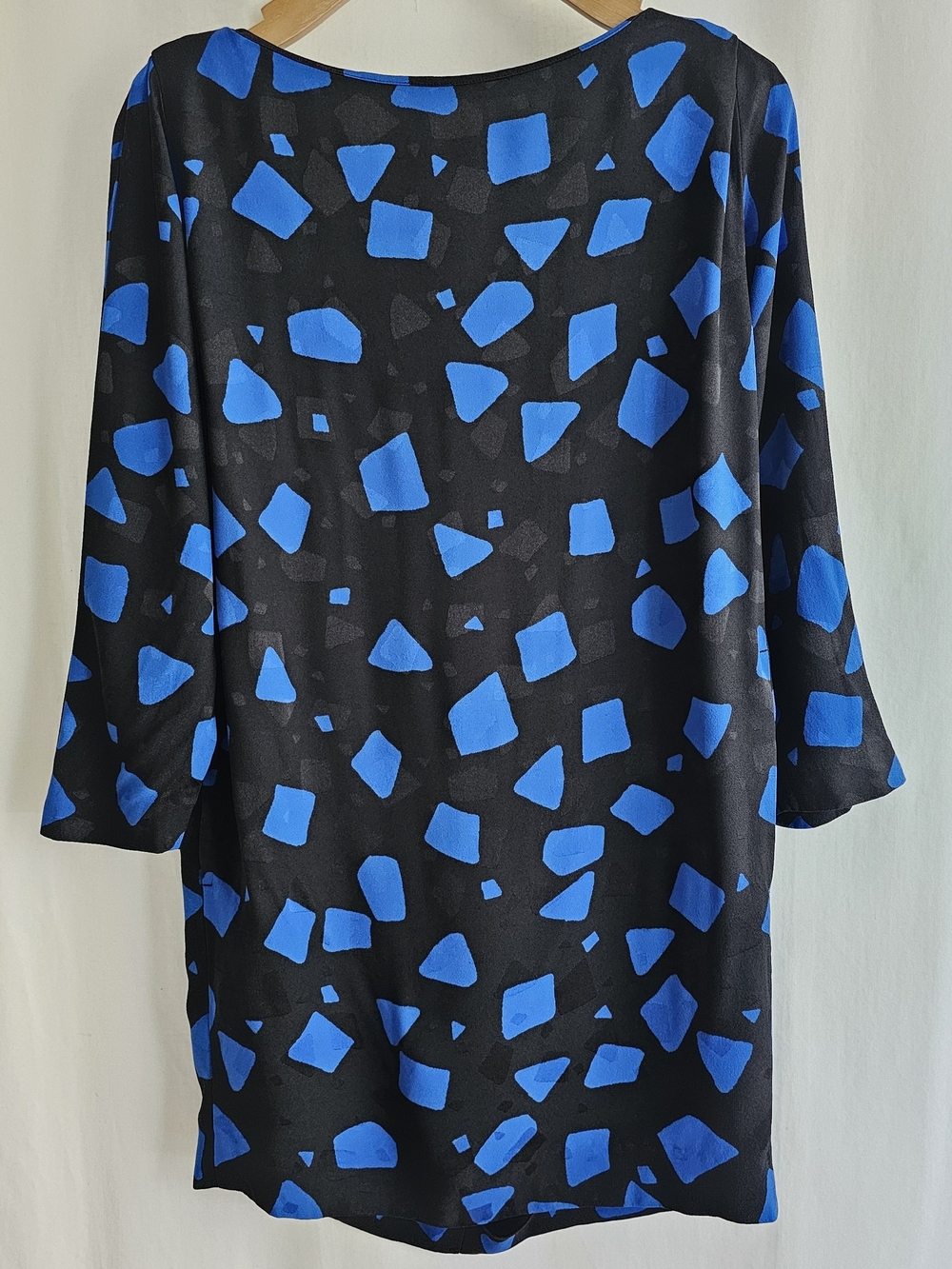 Marc Jacobs Black & Blue Long Sleeve Mini Dress